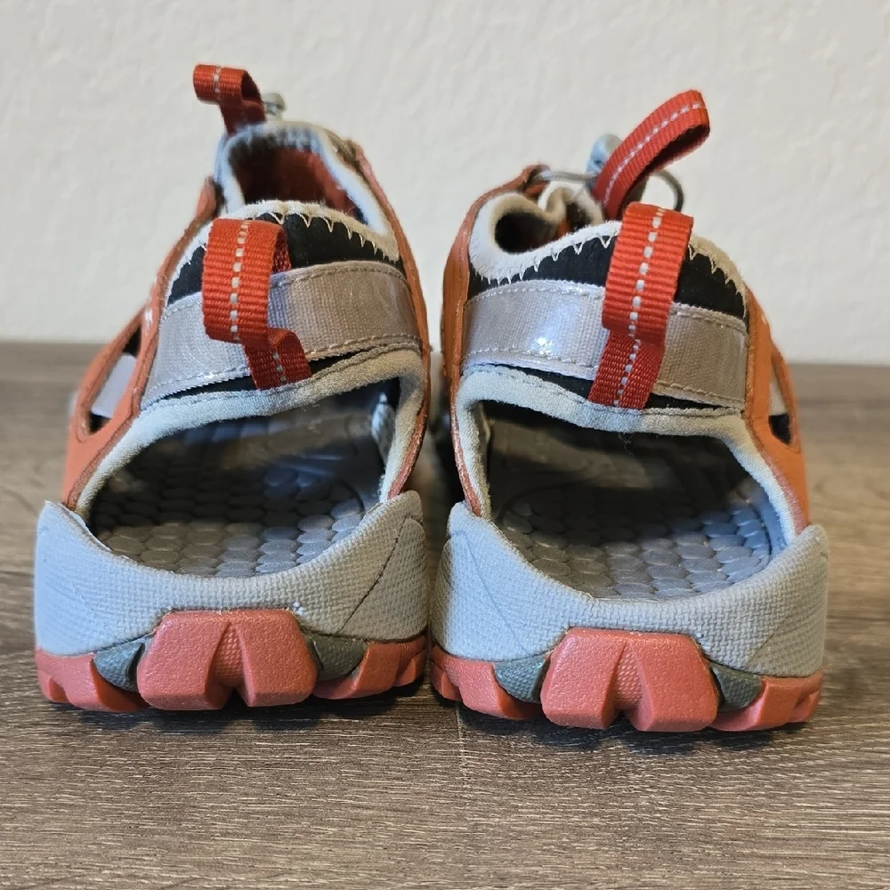 Vasque Women's Flux Sport Sandals - Burnt Orange Leather Bungee Lace Up - Picture 6 of 10